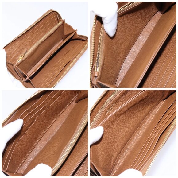 PRADA Long Wallet Leather Brown Gold Auth 133495 - Picture 16 of 16
